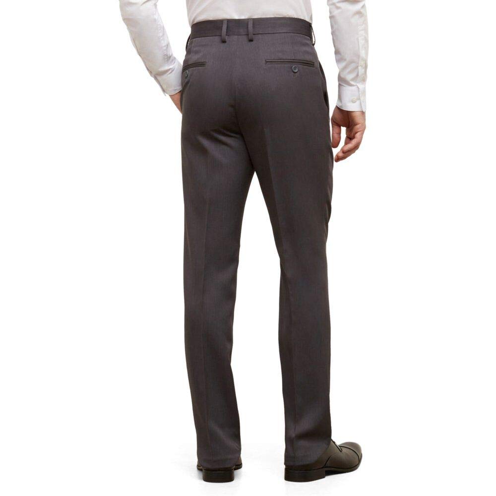 Kenneth Cole REACTION Slim Fit Heather Dress Pant - Urban Heather Stretch Slim Fit Pantalones de Vestir Hombre