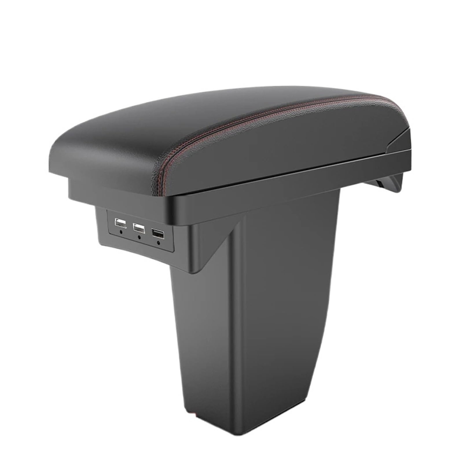 UMDJJU For Peugeot 2008 Armrest Box Retrofit Parts Interior Details Center Storage Car Accessories Special For Arm USB Car Centre Console Armrest Box(A1 Black red Corium)