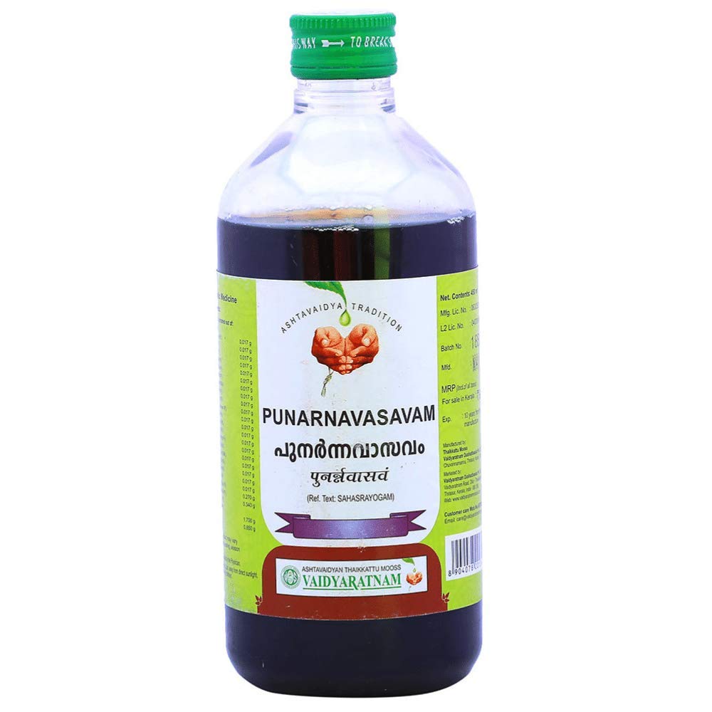Punarnavasavam 450 ml Productos Ayurvédicos Productos Vaidyaratnam