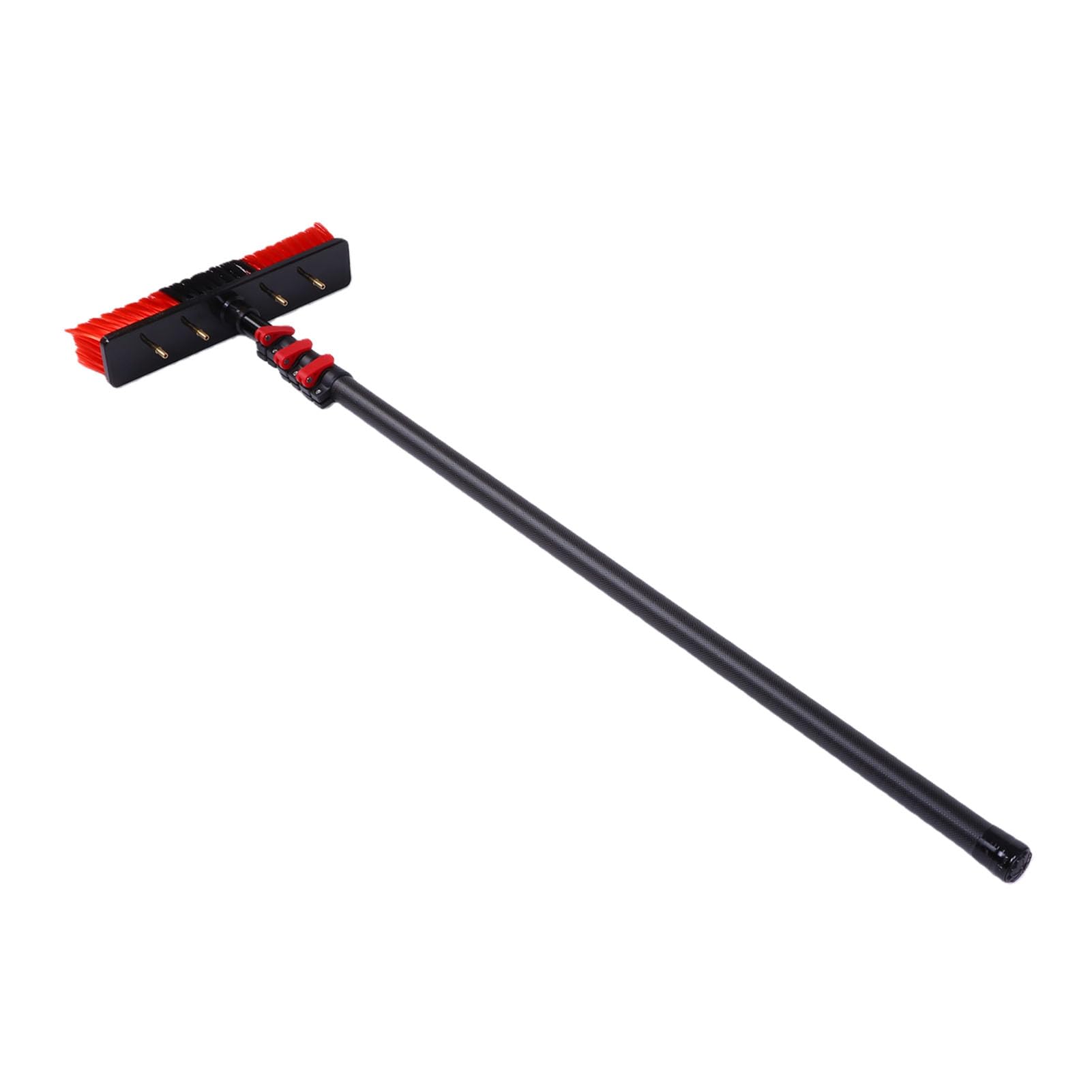 FTVOGUE di Pulizia Finestre, Asta in Carbonio 3,7m, per Pulizia Vetri | Materiale addensato, Elimina l\'uso della scala, Kit di pulizia completo, Pulizia della superficie curva