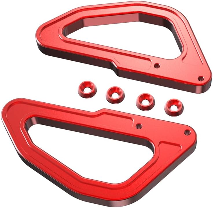 UTV Accessories Handles Roll Bar Aluminum Grab Handles Compatible with Can-Am Maverick X3 900/X DS/MAX/MAX X RS Turbo R/RR-XRS/STD/Smart (Red)