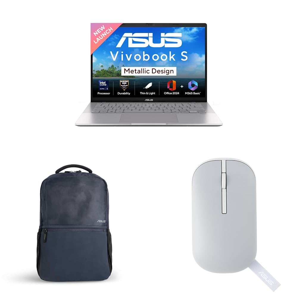 ASUS Vivobook S14, Intel Core Ultra 5 225H,16GB RAM,512GB SSD,FHD+14",60Hz,Win11,Office 2024,Cool Silver,S3407CA-LY060WS + Laptop Bag and Mouse-picture-20