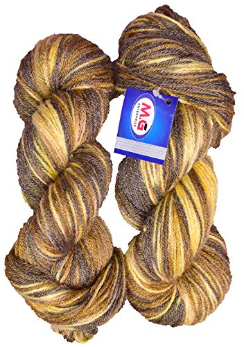 Image of HR Enterprise Craze Mustard (400 gm), Wool Hank Hand Knitting Wool /Art Craft Soft Fingering Crochet Hook Yarn, Needle Knitting Yarn Thread Dyed