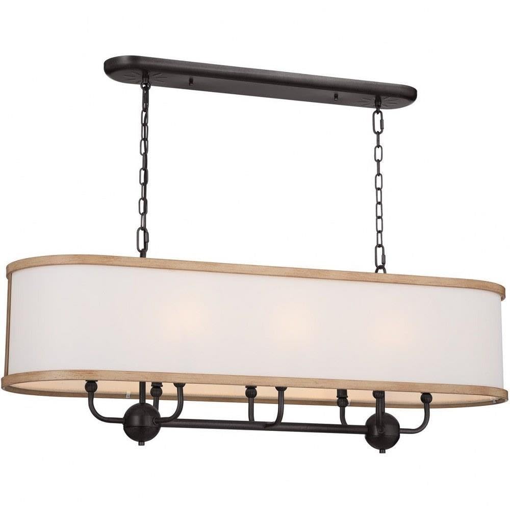 Bailey Street Home 8 Light Double Linear Chandelier in Homestead