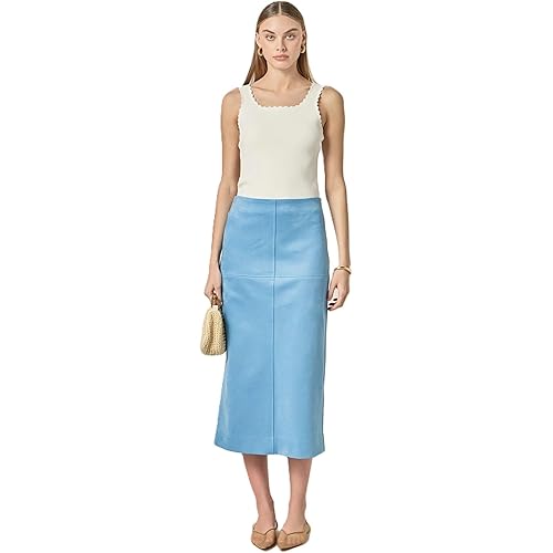 English Factory Women's Faux Suede Midi Skirt
