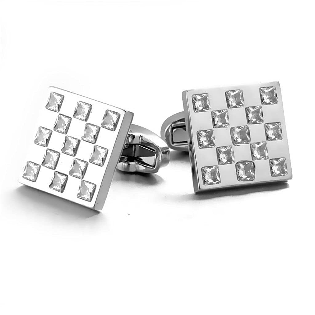 Gemelli in Zircone per Camicia Francese da Lavoro, Polsini Generosi, Resistenti All'Ossidazione del Rame E Durevoli /2095