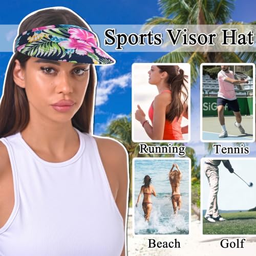 Image of 3 Pack Sports Sun Visor Hat Women Men Adjustable Clip On Visors Outdoor Golf Beach Cap