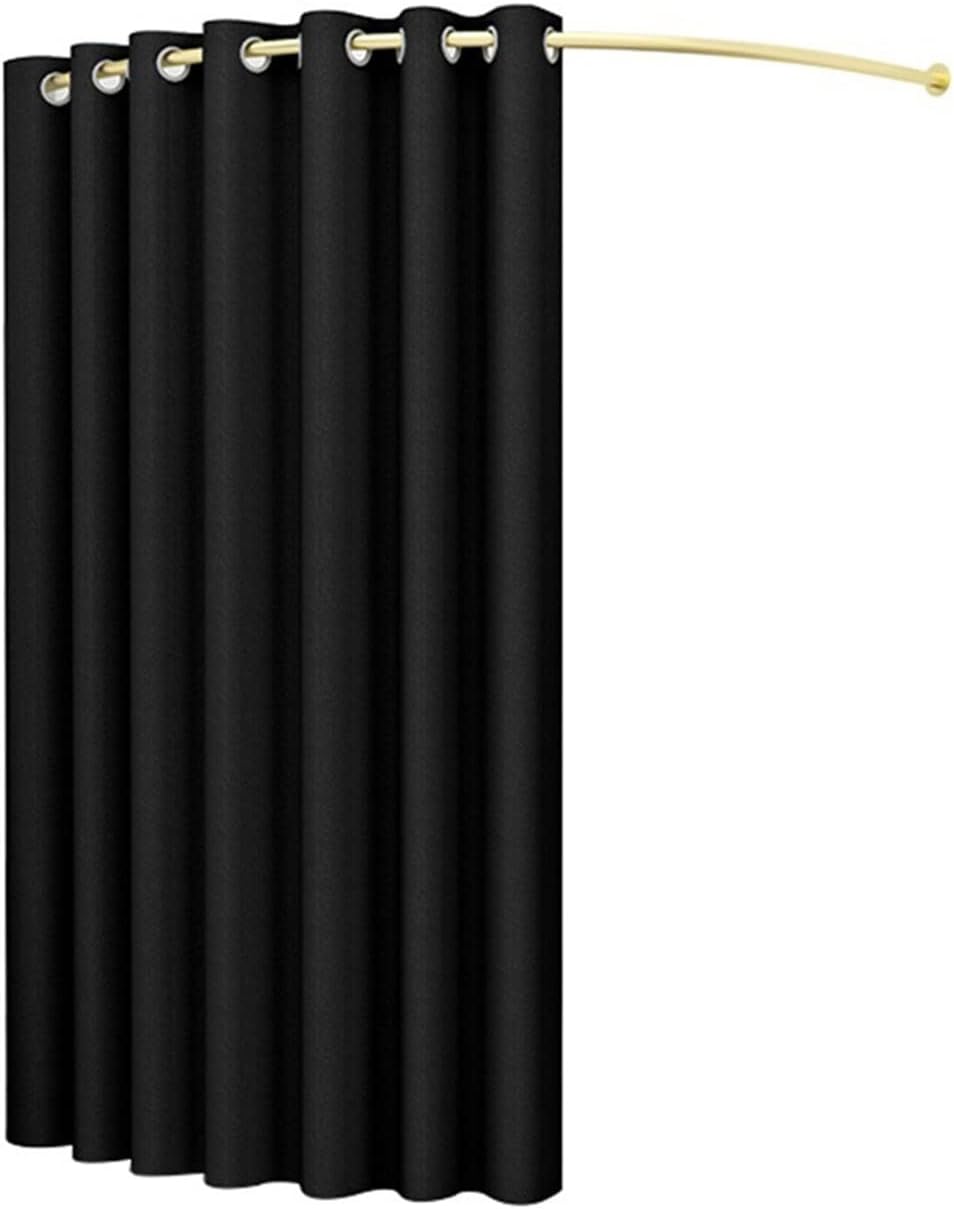 Changing Room, C Type Dressing Room, Portable Simple Changing Room, for Shopping Centre Office, Easy to Assemble (Color : Black, Size : 120x120cm)