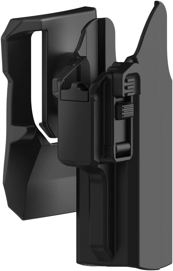 Universal OWB Holster for Glock 17 19 19X 45 Outside Waistband Paddle Holster Fits S&W M&P 9MM Springfield XD Beretta 92fs Full Size Pistols, 360° Adjustable Draw Angle Tactical Holster, RH