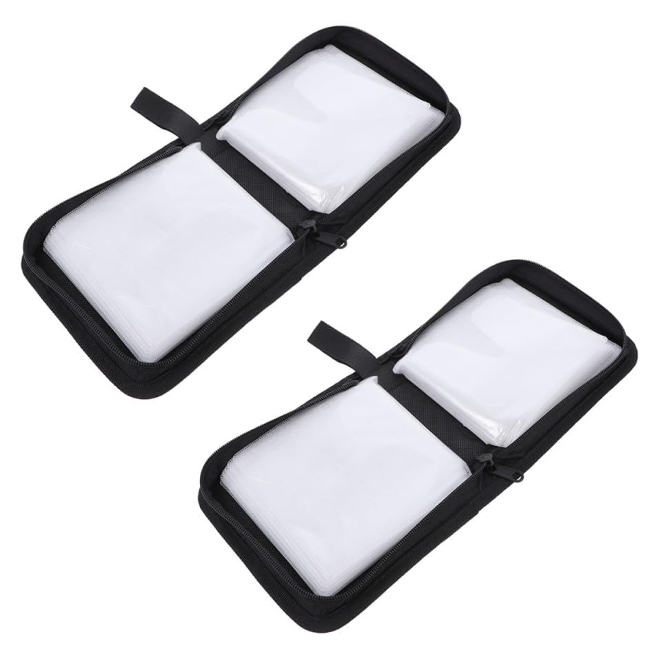Estuche para CD y DVD de 40 discos ABOOFAN en tela Oxford, pack de 2