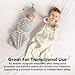 2-Pack Baby Sleep Sacks,Zipper Wearable Blanket - 0.5TOG Organic Cotton,Lightweight,Soft Cozy Toddler Sleeping Sack 6-12 months,Easy to Wear Large Newborn Transition Swaddles Sleepsacks(BumbleBear, M)