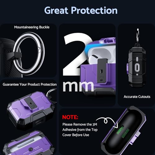 Etui Airpods Pro 3 coque rigide protection intégrale antichoc charge sans fil - 5