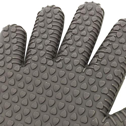 Luvas Silicone Térmica Proteção Para Forno Churrasco 230º C Cor:Cinza