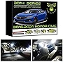 Fyre Flys 6 Piece White LED Interior Lights for 2016-2021 Honda Civic Super Bright 6000K 3014 Series SMD Package Kit and Install Tool