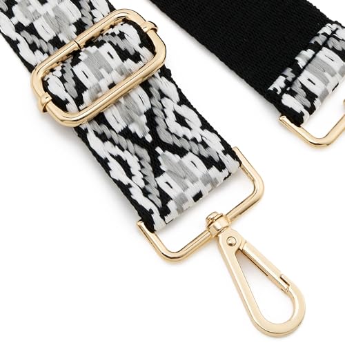 Image of ZOOEASS Wide Shoulder Strap Adjustable Replacement Belt Guitar Style Crossbody Bag Handbag Strap Multicolor Canvas Straps(Wide:1.5in)(Color5)