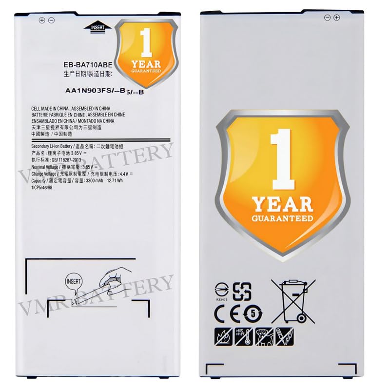 Image of Original EB-BA710ABE Battery Compatible for Samsung Galaxy A7 (2016) (SM-A710F) - (3300mAh) - 1 Year Warranty K7