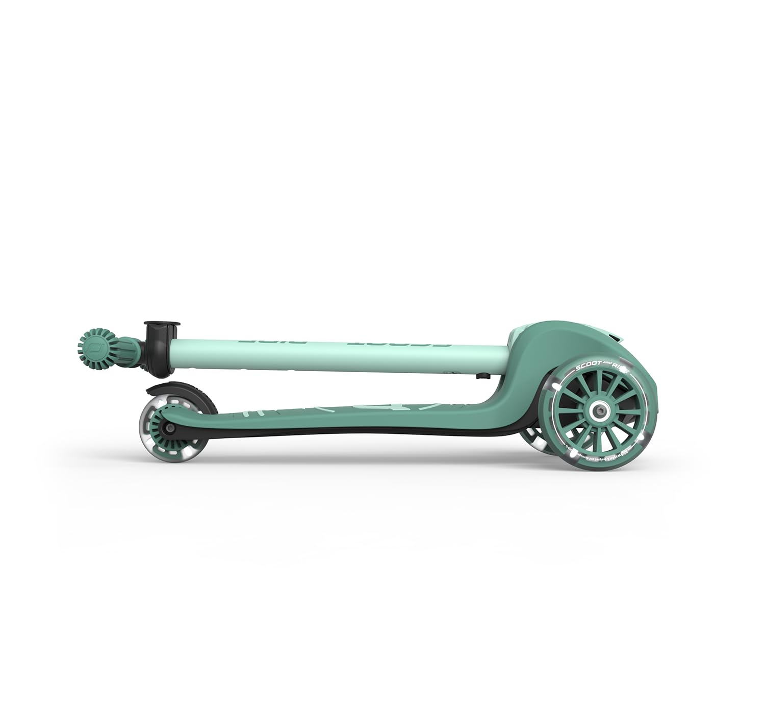 Scoot & Ride Highwaykick 3S Monopattino per bambini a partire dai 3 anni in su, regolabile in altezza, 2 volte, sterzo a LED, pieghevole, per bambini, 96-130 cm