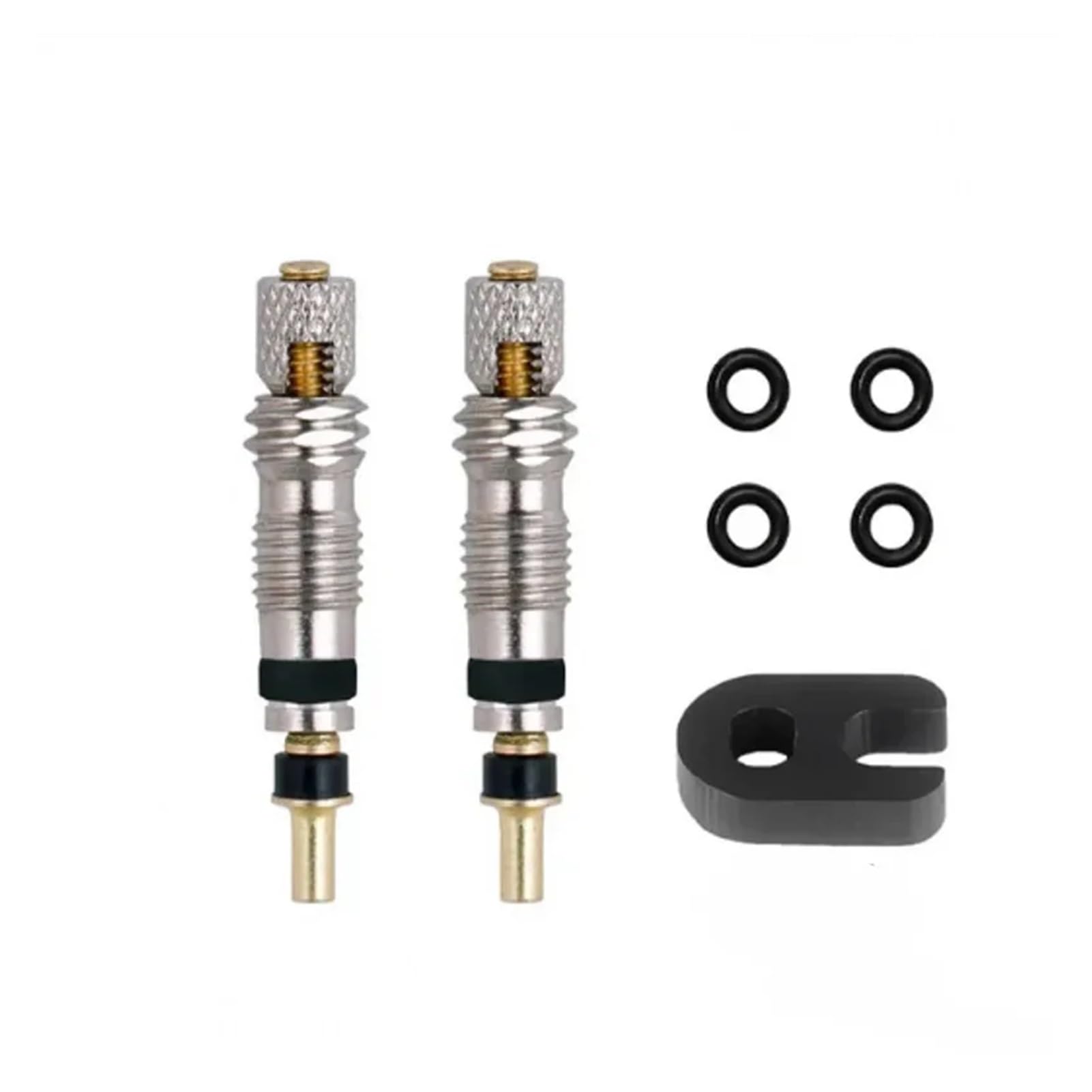 Bicycle Presta Tubeless Core Kit Removable Aluminum Alloy Stem Caps Bike(Kit 1)