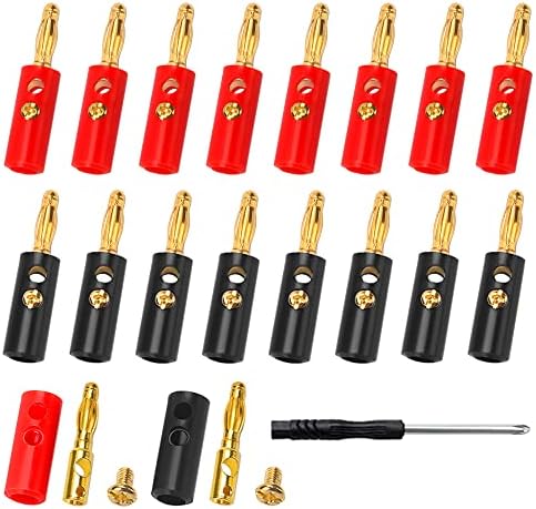 20pcs 4mm Connector Gold Plated Banana Audio Speaker Wire Cable - Foto 7