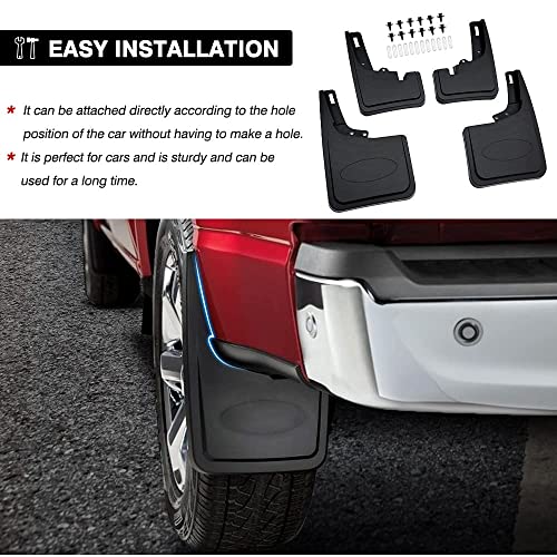 Image of Autorder Mud Flpas Splash Guards for Ford F-150 F150 2021 2022 2023 2024 2025 Accessories Mudflap Fender Flares Front and Rear Mud Guard Set 4PCS (Only for Trucks Without Fender Flares)