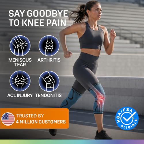 Image of Modvel 2 Pack Knee Brace for Women - Knee Support for Walking, Knee Compression Sleeves for Pain Relief, Knee Sleeves for Women, Knee Brace for Sports, Workouts & Arthritis