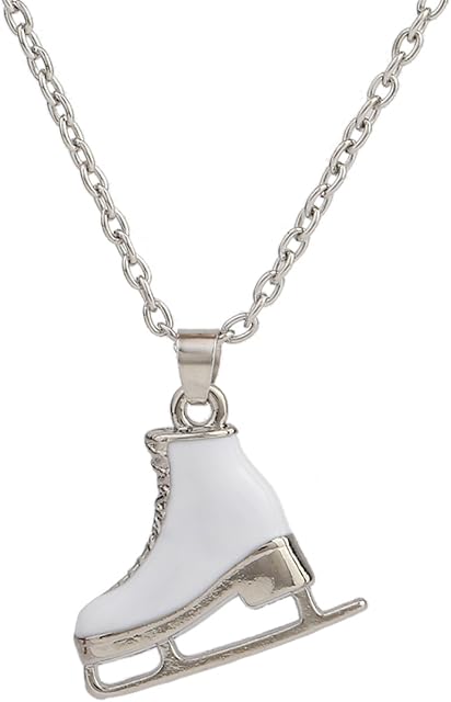 LIKGREAT Ice Skate Neckalce for Girls Ice Skating Charm Necklace Exquisite Figure Skating Accessories for Girls Gifts