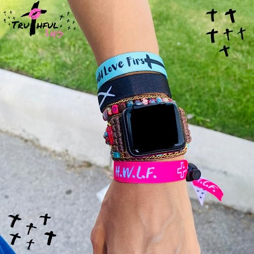 HWLF WWJD Bracelets 24 pack - REVERSIBLE and Adjustable What Would Jesus Do Bracelets Gifts Set -WWJD Bracelets for teen girls - Christian bracelet - Jesus Bracelet - HWLF bracelets packs - Inspirational Gifts - fundraiser items - youth bracelet3