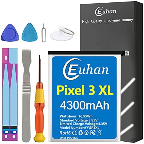 UNKLOU Euhan 4300mAh Battery for Google Pixel 3 XL Cover