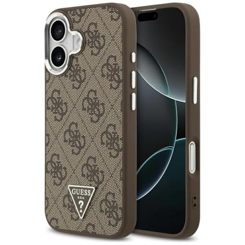 CG MOBILE Guess 4G Dreieck-Logo kompatibel mit MagSafe HĂĽlle fĂĽr iPhone 17 (Braun/Silber)