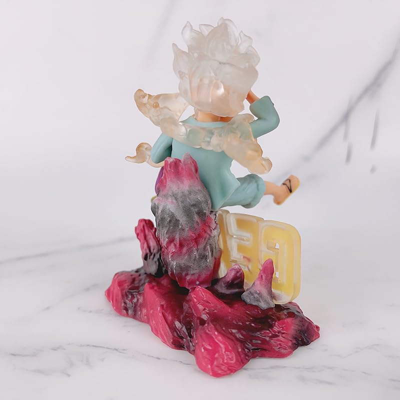 Image of Luffy Gear 5 Action Figure- Miniature Toy Figure (Doll) Special Edition for Car Dashboard, Decoration, Cake, Office Desk & Study Table (Pack of 1) (Height- 10.5cm)