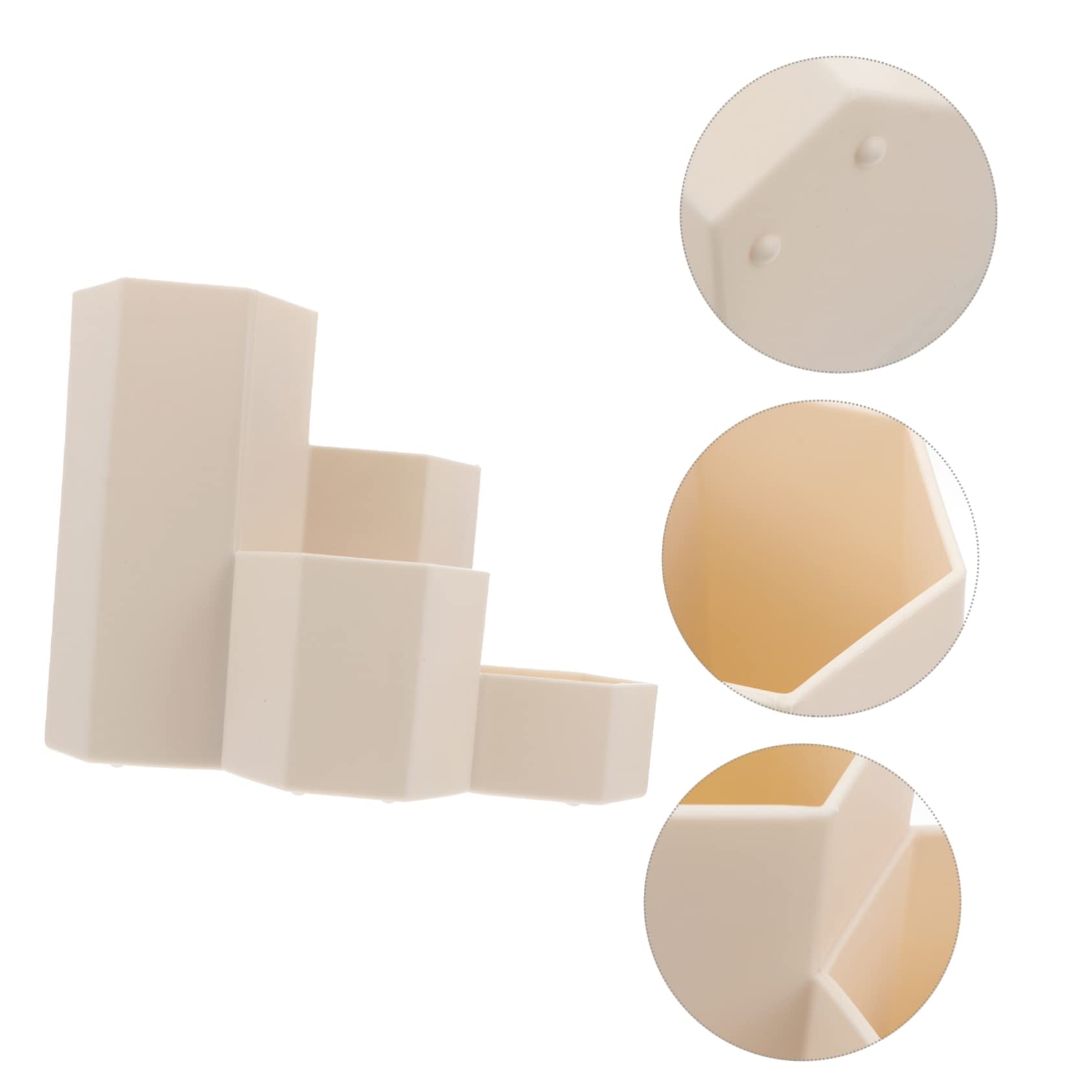 3pezzi Organizer Scrivania Multifunzionale Portapenne e Portaoggetti Cosmetici Design Esagonale Per