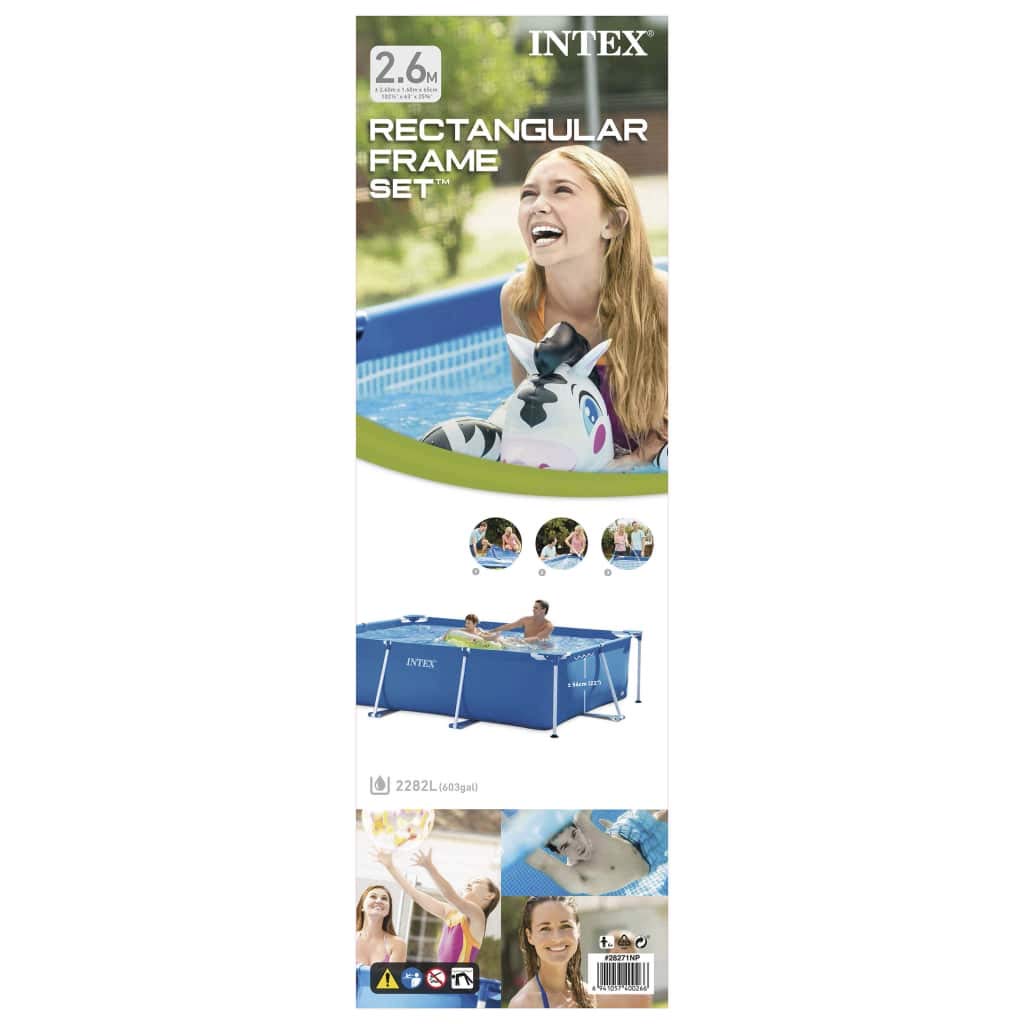 Piscina Intex Rectangular Frame, 260 x 160 x 65 cm