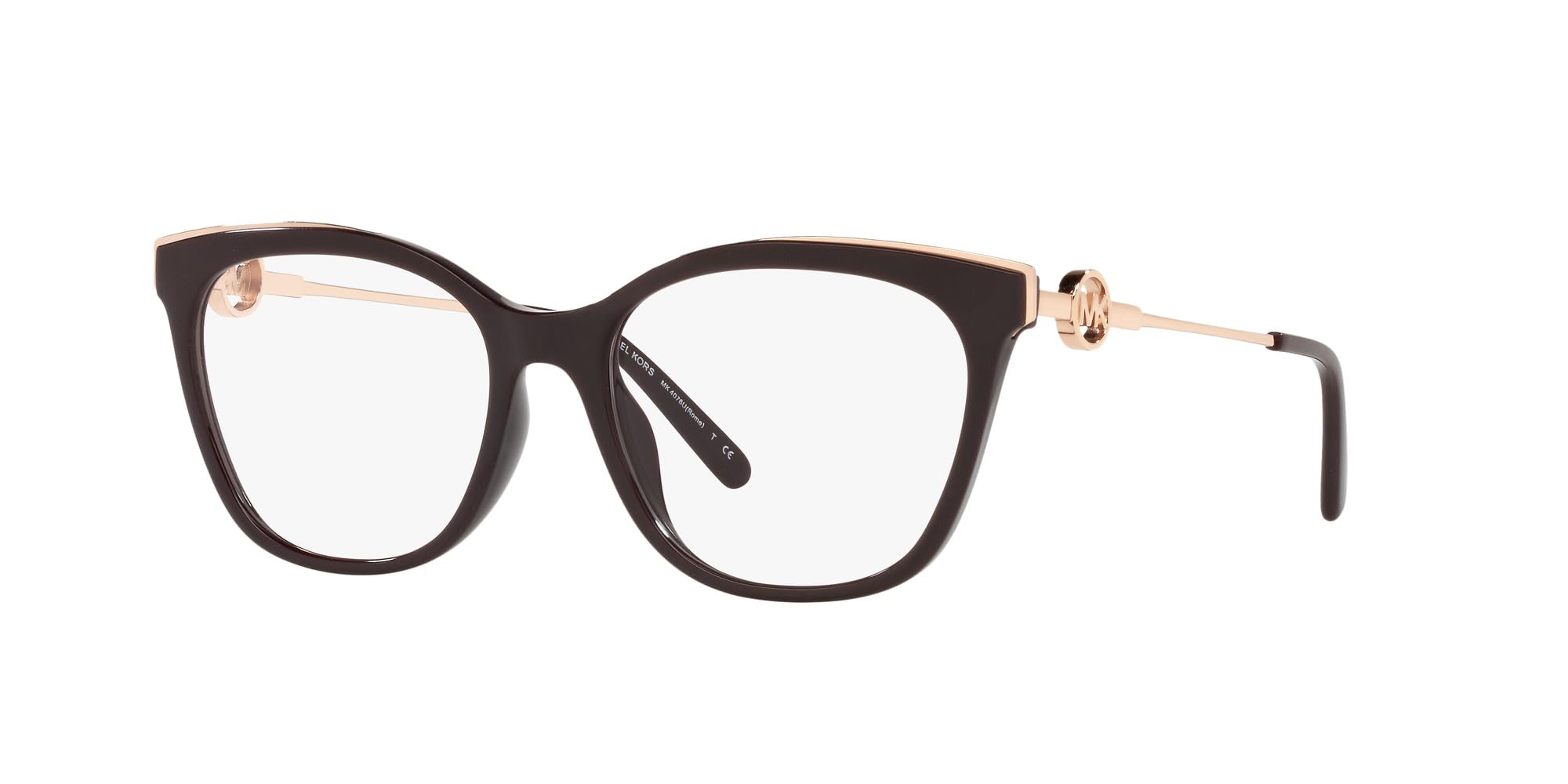 Michael Kors 0MK4076U Okulary, Brązowy/Złoto Różowe, 54 Unisex-Dorosły, Brązowy/Różowe złoto, 54