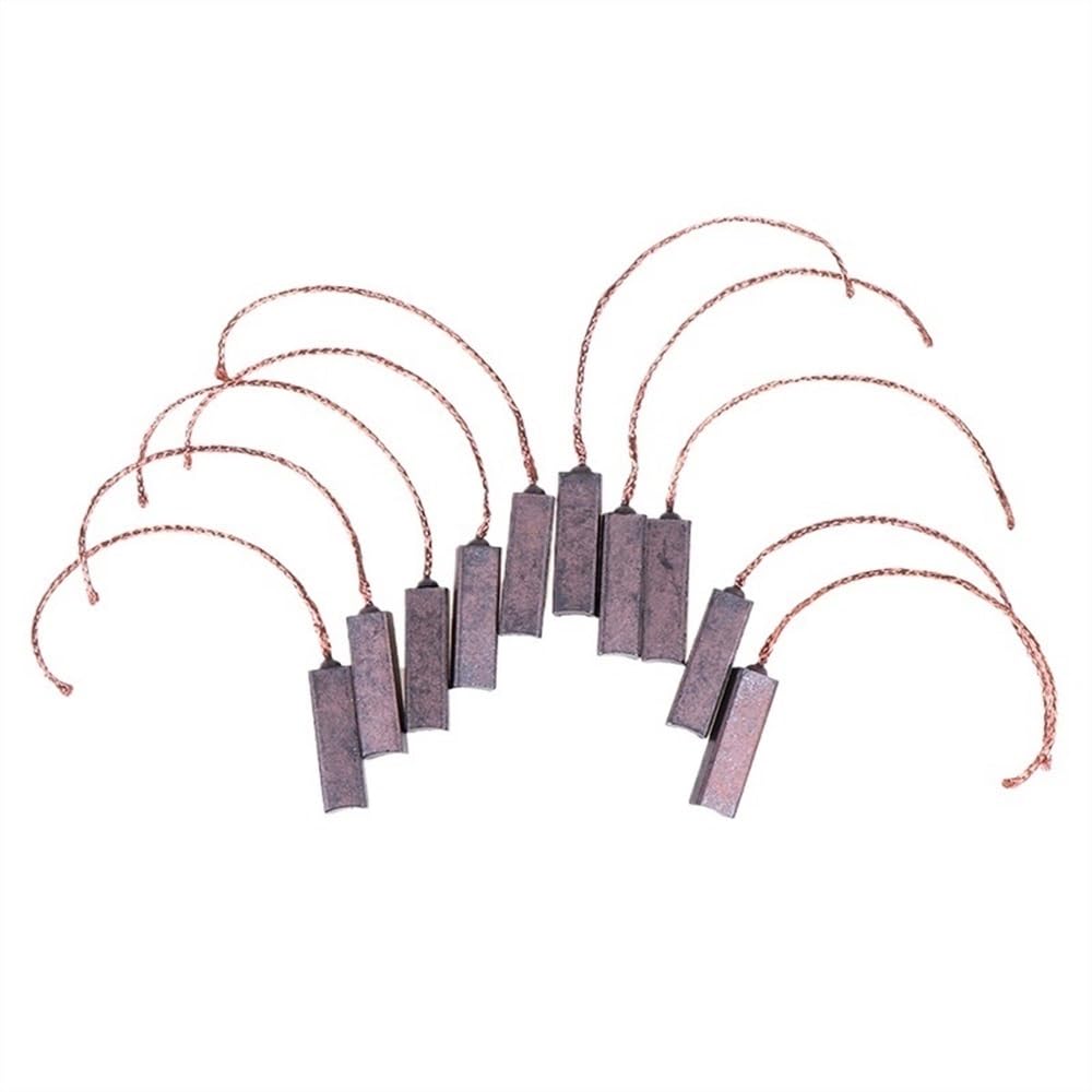 Spazzole di carbone compatibili, 100 pezzi di spazzole di carbone for generatore da 1 pollice, rame alto, spessore 4,5 mm, compatibili con il kit di spazzole di carbone Valeo Hella, larghezza 6,5 ​​mm