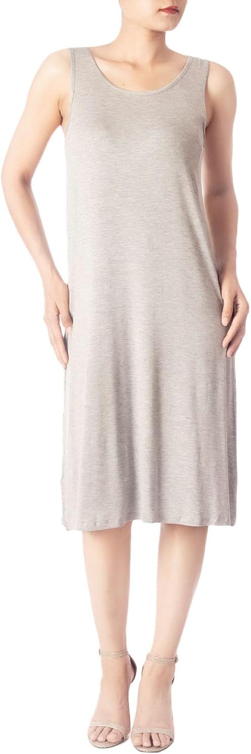 iB-iP Women's Modal Cozy Knee Length Casual Relaxed Full Slip