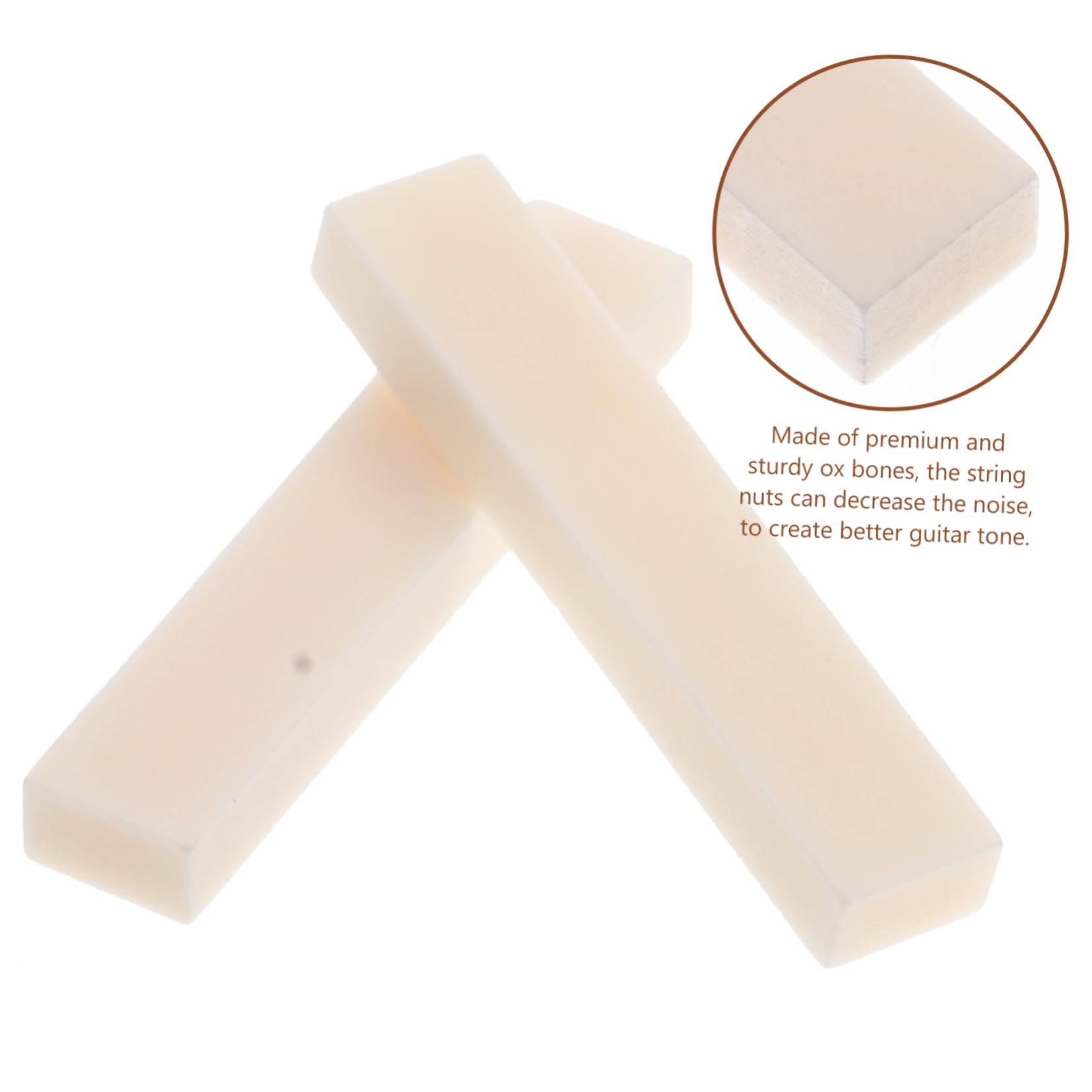 Levemolo Ox Bone Guitar String Nuts Acoustic Bass Bridge Saddles Guitar String Bridge Saddles Professional