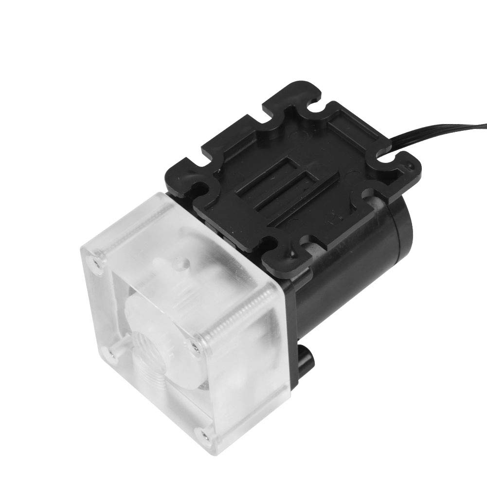 G1/4-draads waterpomp voor pc, geruisloze CPU-waterstootcomputer Waterkoelsysteempomp G1/4-draad, CPU-waterpomp 12V DC Ultrastille computerwaterkoeling voor pc 500L/H