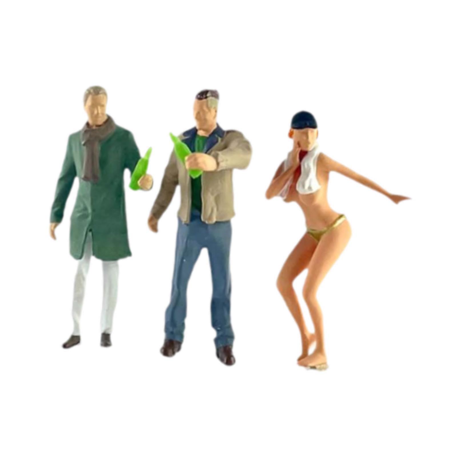 QUILSTM Figures Collectible Diorama 1/64 Scale Models Adding Adventure and Creativity to Tiny People Diorama Model Layouts Resin Model Train Layout Architectural Building