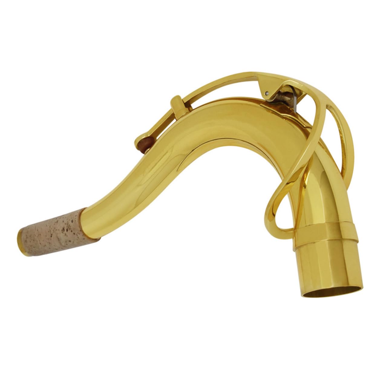 YARNOW Collo Migliorare in Ottone Sassofono Tenore per Placcato Curvo Argento 27,5mm, Ricambio Resistente Suono le Note Alte