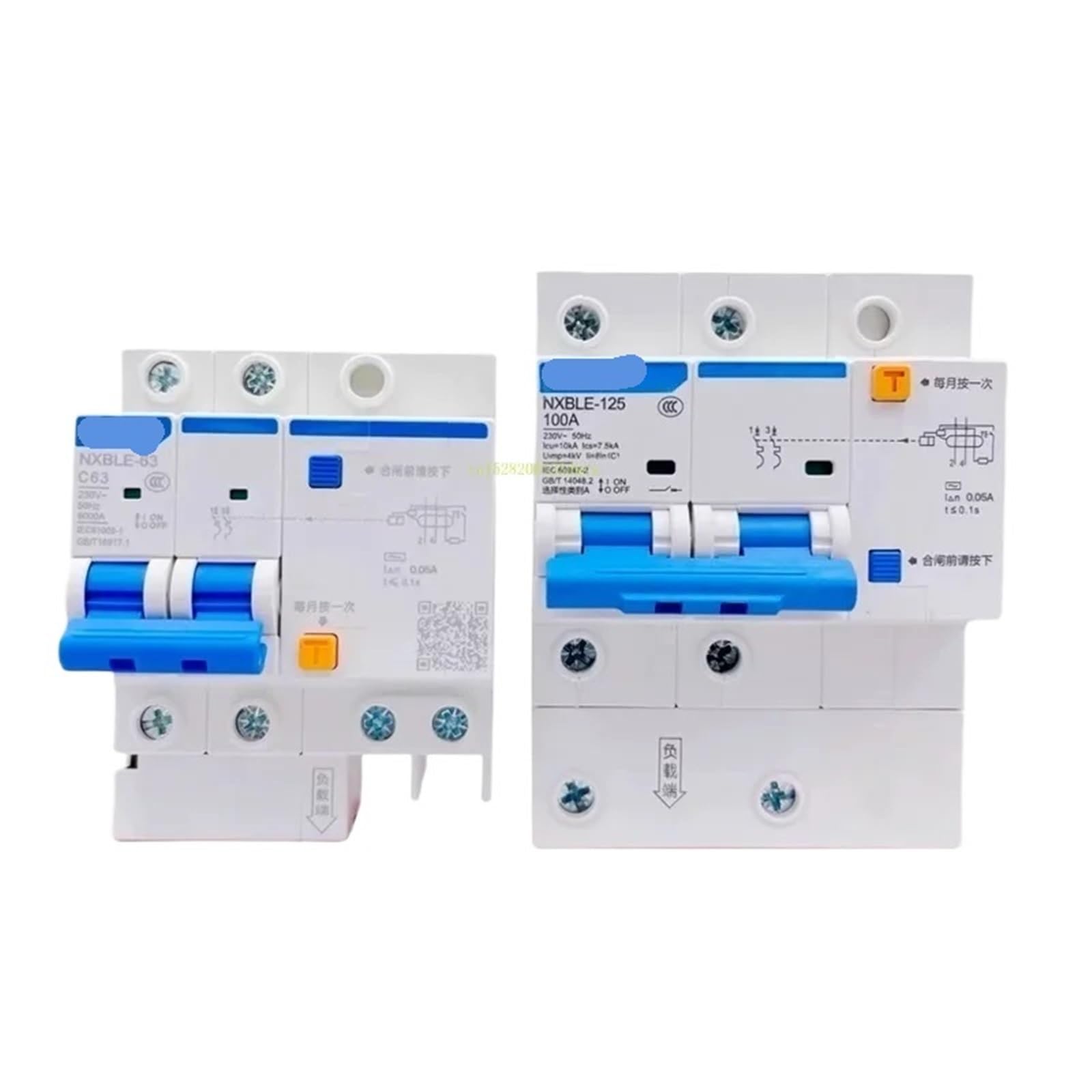 Interruttore magnetotermico differenziale NXBLE 50MA 0.-5A RCBO NXBLE-63 NXBLE-125 32A 63A 125A(2P,10A)