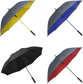 Guarda-Chuva de Golfe Grande Automático-8 Varetas Fibra de Vidro, Reforçado e com Blackout UV