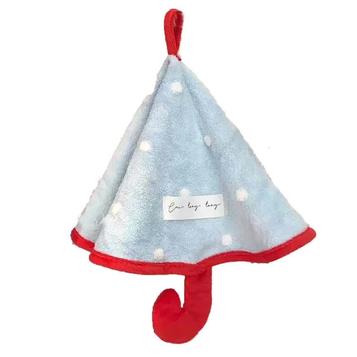 CDHZYQ Creative Hand Towels for Bathroom Umbrella Shaped 16.5X 16.5 Inches Coral Fleece Round Point Print Hand Towels Soft Bathroom Hand Towels (Blue)