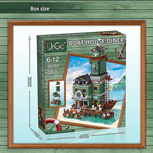 Haus Bausteine Bausatz, Modular Moc Klemmbausteine Haus, 3353 Teile Dock Restaurant Architektur Modell Modulare Gebäude… – Bild 5