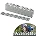 EXLECO 20 Stück Vogelabwehr 6 Meter Plastik Grau Spatzenabwehr Vogel Spikes Taubenabwehr Birds Spikes Haus-Wildtierabwehr 3 Reihig Kunststoff Tierabwehr Spikes für Katze, Spatzen, Marder, Taube