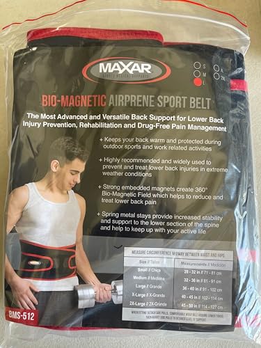 Maxar M BMS-512 M Airprene Sports Back Brace W/ Powerful 18 Magnets thumb #6