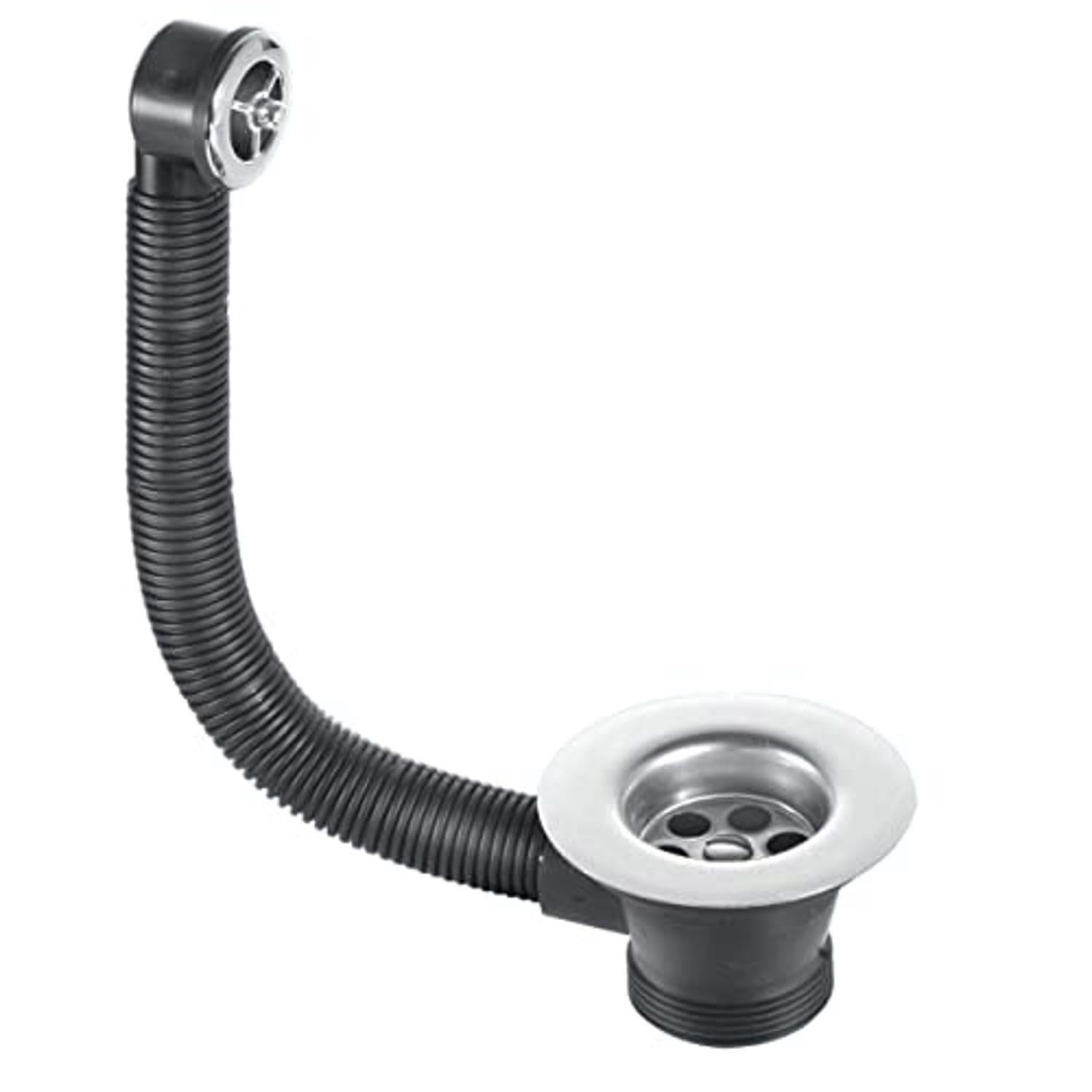 McAlpine 1.5"" Combined Sink Waste and Overflow 85mm Centre Pin Plug Black PVC