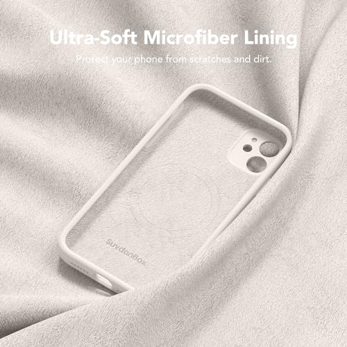 Image of Magnetic for iPhone 11 Phone Case Silicone, Compatible with MagSafe, [Full Camera Protection][Screen Protector] Slim Shockproof Protective Case for iPhone 11 6.1 inch, Stone