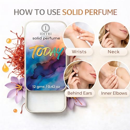 Image of IDITRI EXPORT Solid Perfume |Today&Cool Epic Alcohol Free Wax Perfume Balm, Long Lasting | Pocket Tin 12g, Pack Of 2| Non Greasy Smooth Glide, Travel Friendly Men And Women