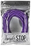 Tangle Stop Cord Cover and Detangler | Perfect for Cable Management (9-Foot, Purple)