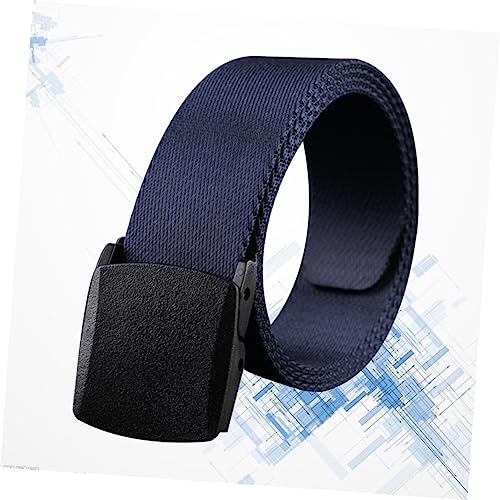 Hemoton Men's Casual Canvas Belt Automatic Plastic Buckle Lightweight Adjustable Airport-Friendly Web Belt for Outdoor Activities and Everyday Wear3